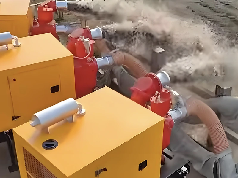 Jianghe Flood Prevention Products met à niveau un ensemble de pompes à eau entraînées par un moteur diesel pour augmenter la capacité efficace de drainage des inondations