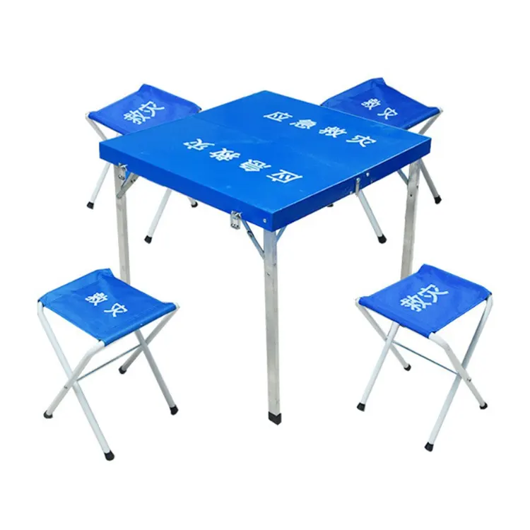 Table et chaise pliantes pour secours en cas de catastrophe